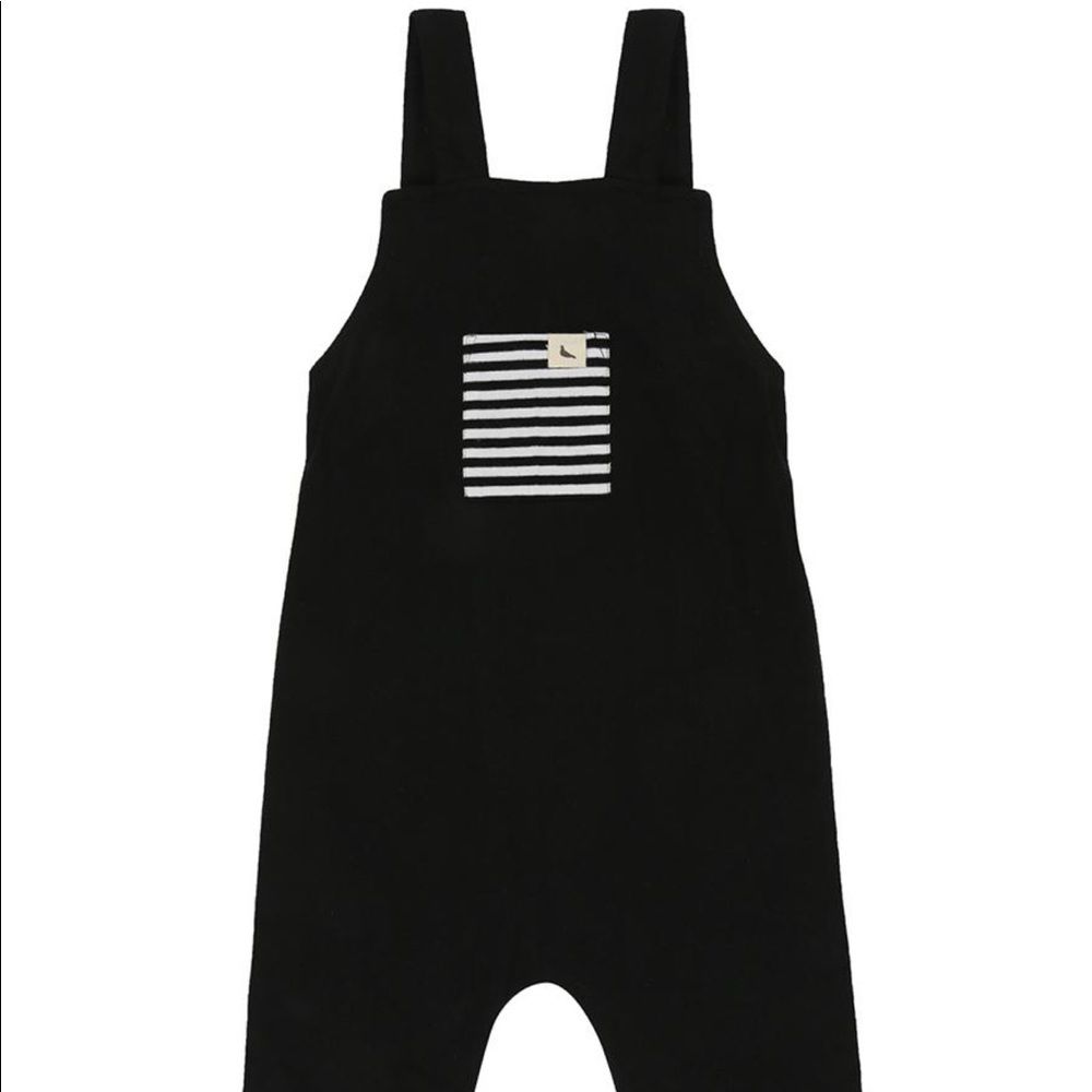 Baby Shortie Dungaree Black
